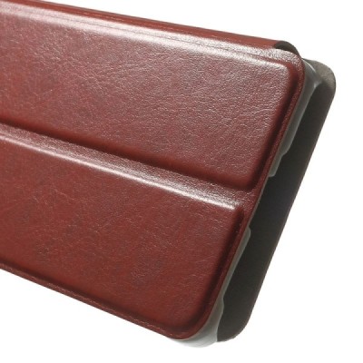 Samsung Galaxy Alpha G850 atvērams melns ādas futrālis - maciņš / Vacins.lv