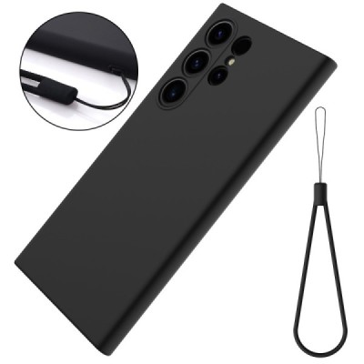 Samsung Galaxy S24 Ultra (SM-S928) Shell cieta silikona (TPU) apvalks - melns | vacins.lv