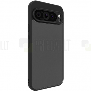 Google Pixel 9 Pro XL „Mofan“ skaidrus kieto silikono TPU dėklas - nugarėlė - juodas