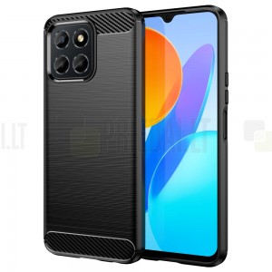 Huawei Honor X6 „Carbon“ kieto silikono TPU juodas dėklas - nugarėlė
