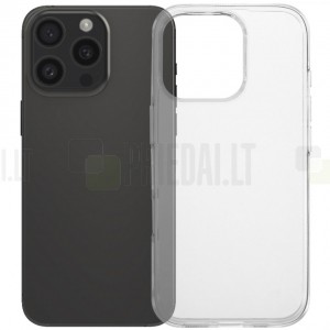 Apple iPhone 16 Pro kieto silikono TPU skaidrus dėklas - nugarėlė