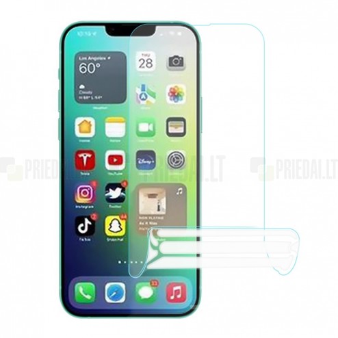 Apple iPhone 14 Calans hidrogelio skaidri apsauginė pilnai dengianti ekrano plėvelė