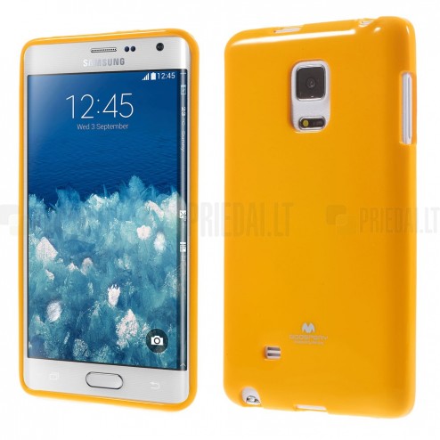 Samsung Galaxy Note Edge geltonas Mercury kieto silikono (TPU) dėklas