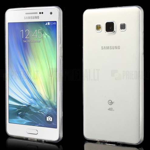 Samsung Galaxy A5 skaidrus (permatomas) kieto silikono TPU ploniausias pasaulyje dėklas