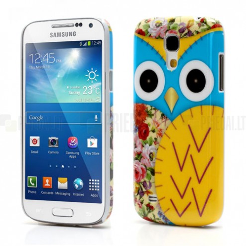 Samsung Galaxy S4 Mini dėklas - Pelėdžiukas, geltonas