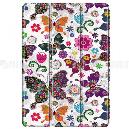 Apple iPad Air 4 10.9" (2020) atverčiamas „Butterflies“ spalvotas dėklas - knygutė