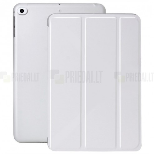 Apple iPad mini 4 (iPad mini 2019) atverčiamas baltas slim case odinis dėklas - stovas
