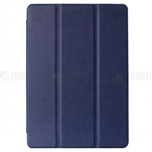 Apple iPad mini 4 (iPad mini 2019) atverčiamas tamsiai mėlynas odinis dėklas - stovas