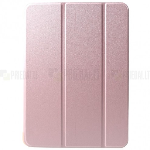 Apple iPad Pro 11 (2018, 1-os kartos) „Shell“ atverčiamas rožinis silikoninis dėklas - knygutė