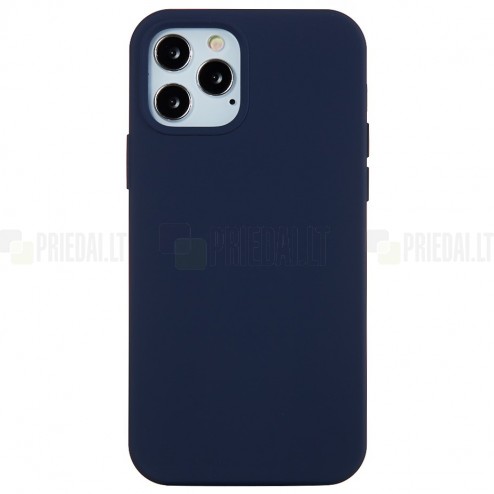 Apple iPhone 12 (12 Pro) kieto silikono TPU mėlynas dėklas - nugarėlė