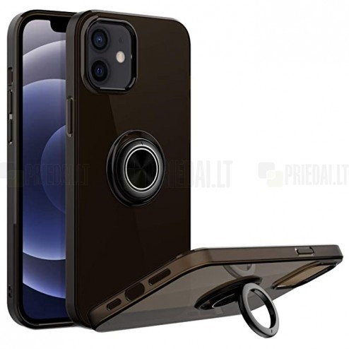 Apple iPhone 12 Mini „Sheet“ Kickstand (TPU) juodas dėklas - nugarėlė