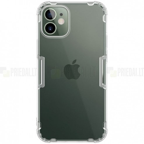 Apple iPhone 12 (12 Pro) Nillkin Nature plonas skaidrus (permatomas) silikoninis TPU bespalvis dėklas