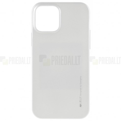 Apple iPhone 12 Pro Max Mercury sidabrinis kieto silikono TPU dėklas - nugarėlė