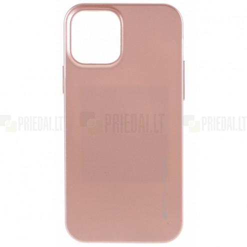 Apple iPhone 12 (12 Pro) Mercury šviesiai rožinis kieto silikono TPU dėklas - nugarėlė