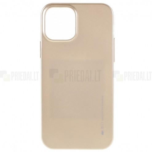 Apple iPhone 12 (12 Pro) Mercury auksinis kieto silikono TPU dėklas - nugarėlė