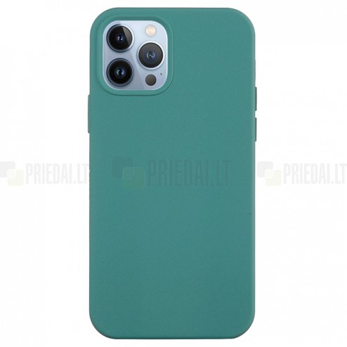 Apple iPhone 14 Pro Max Shell kieto silikono TPU tamsiai žalias dėklas - nugarėlė