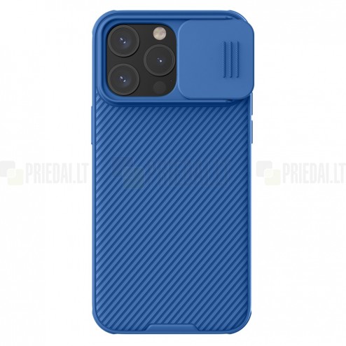 Apple iPhone 15 Pro Max „Nillkin“ CamShield Pro Magnetic mėlynas dėklas, nugarėlė su kameros apsauga