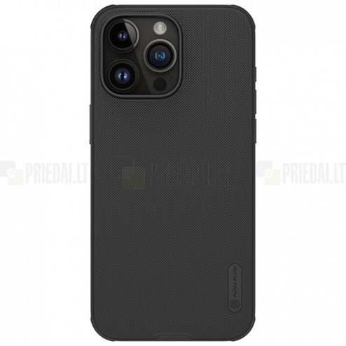 Apple iPhone 15 Pro „Nillkin“ Frosted Shield Pro juodas dėklas - nugarėlė