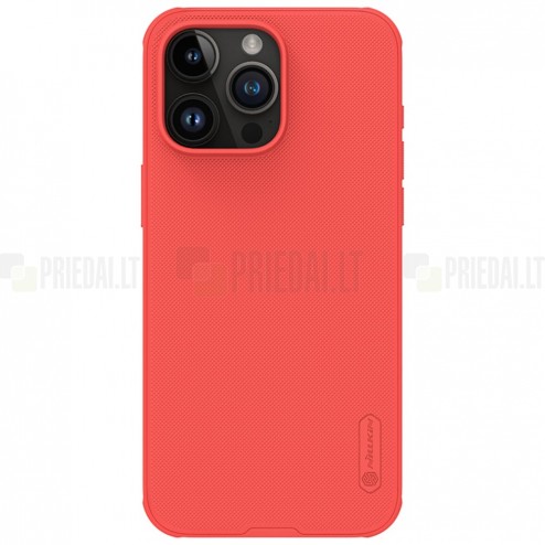 Apple iPhone 15 Pro „Nillkin“ Frosted Shield Pro raudonas dėklas - nugarėlė