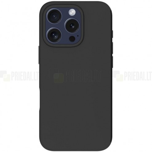 Apple iPhone 16 Pro kieto silikono TPU juodas dėklas - nugarėlė