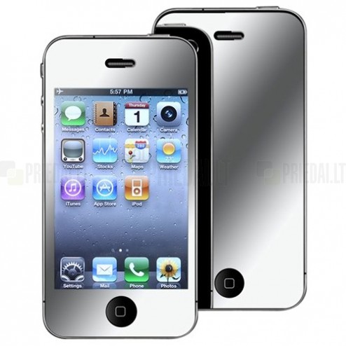„ISME“ apsauginė Apple iPhone 4, 4S ekrano plėvelė - veidrodinė