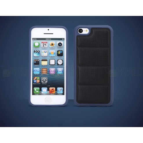 Juodas „Rock“ Grid dirbtinės odos ir kieto silikono (TPU) Apple iPhone SE (5, 5s) dėklas (dėkliukas)