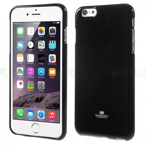 Apple iPhone 6 Plus (6s Plus) juodas Mercury kieto silikono (TPU) dėklas