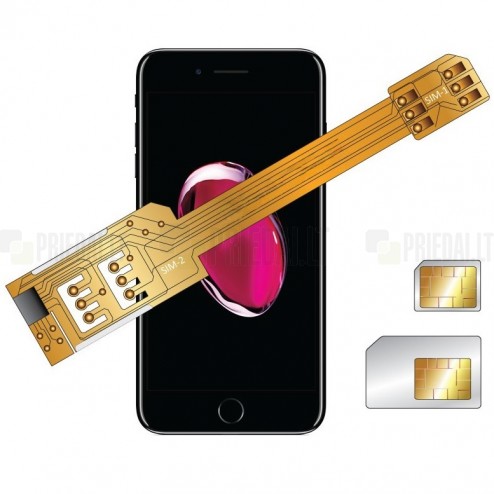 Apple iPhone 7 Plus „X-Twin“ Dual SIM adapteris