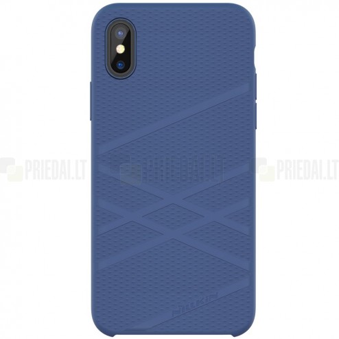 Nillkin Flex Apple iPhone X (iPhone Xs) mėlynas kieto silikono dėklas