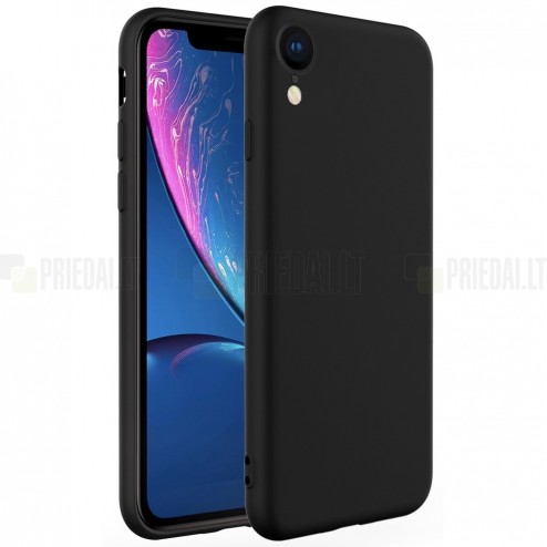 „X-Level“ Original LSR Apple iPhone Xr juodas kieto silikono dėklas