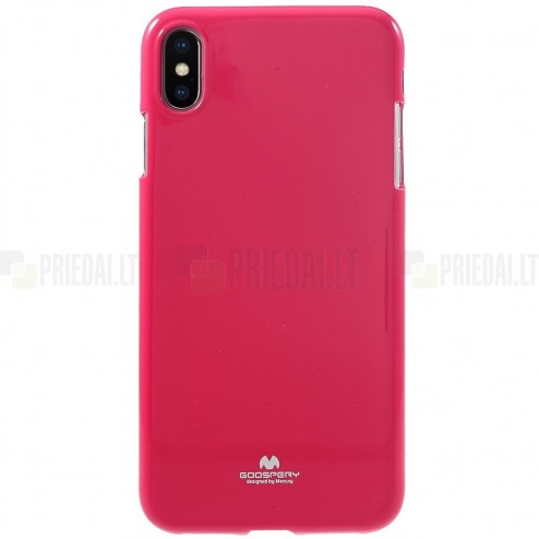 Apple iPhone Xs Max Mercury tamsiai rožinis kieto silikono TPU dėklas - nugarėlė