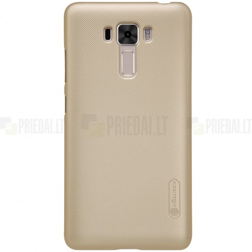 Asus Zenfone 3 Laser (ZC551KL) Nillkin Frosted Shield auksinis plastikinis dėklas + apsauginė ekrano plėvelė