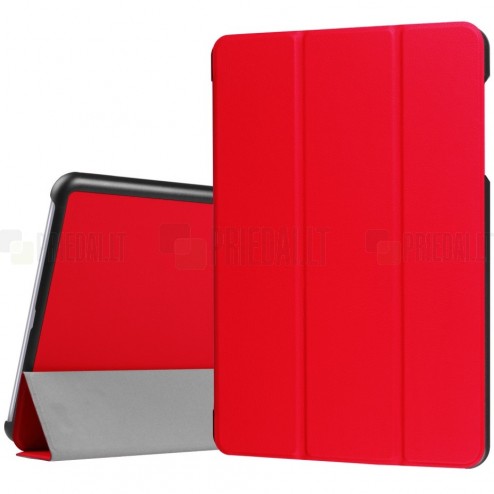 Asus ZenPad Z10 (ZT500KL) ir ZenPad 10 3S (Z500KL) atverčiamas raudonas odinis dėklas - knygutė