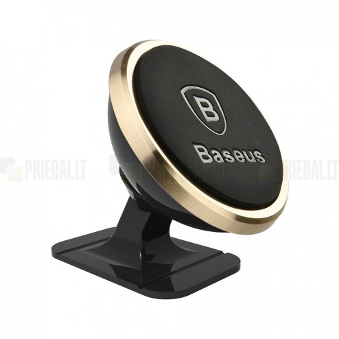 „Baseus“ Magnet Mount auksinis automobilinis telefono laikiklis (prie panelės)