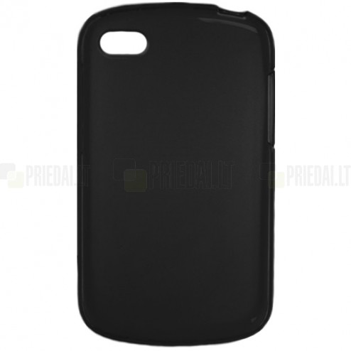 BlackBerry Q10 dėklas kieto silikono - TPU juodas 