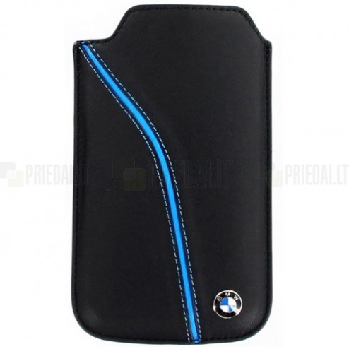 „BMW“ juoda odinė įmautė telefonui (L dydis - Apple iPhone 6)