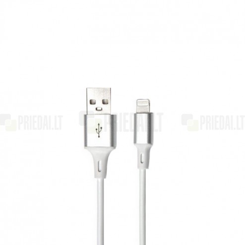 „Bullet“ Lightning USB baltas laidas 3 m.