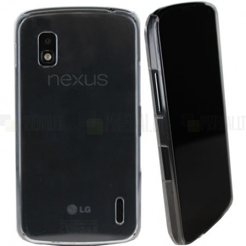 Skaidrus Nexus 4 E960 plastikinis įdėklas