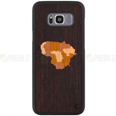 Samsung Galaxy S8+ (G955) „Crafted Cover“ Lietuva natūralaus medžio dėklas (šviesus medis) 