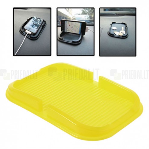 Geltonas Anti-Slip Pad automobilinis kilimėlis, laikiklis (S dydis)