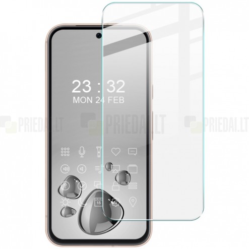 Google Pixel 8A „Imak“ 9H Tempered Glass sustiprintos apsaugos skaidrus apsauginis ekrano stiklas 0,3 mm