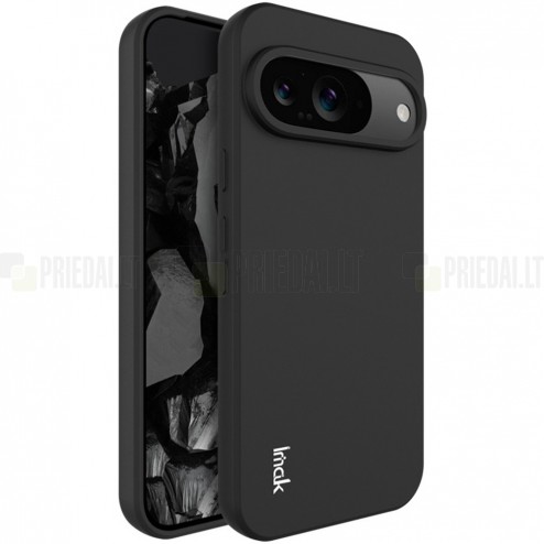 Google Pixel 9 (9 Pro) „Imak“ kieto silikono TPU juodas dėklas - nugarėlė