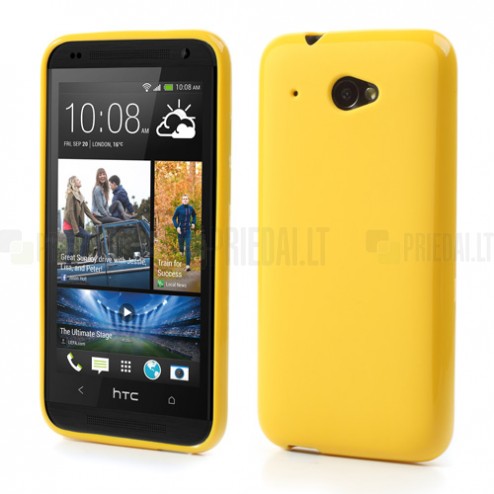 „Jelly Case“ HTC Desire 601 geltonas dėklas 