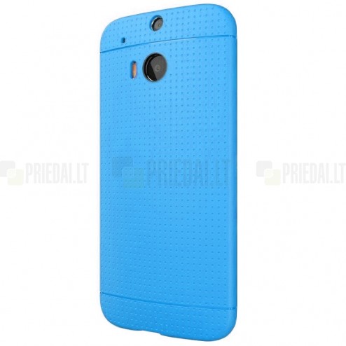 HTC One M8 ir HTC One M8s „Dots“ kieto silikono šviesiai mėlynas TPU dėklas - nugarėlė