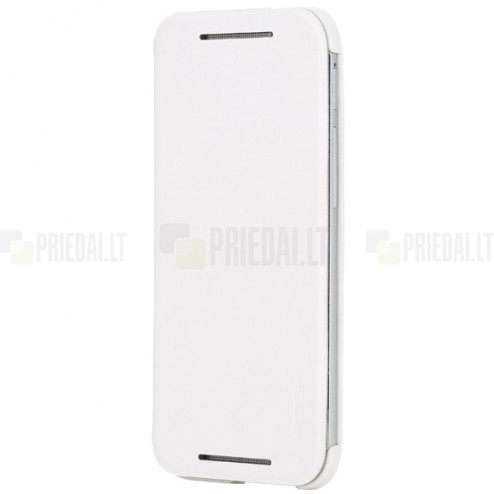 Rock Touch atverčiamas HTC One M8 ir HTC One M8s baltas odinis dėklas
