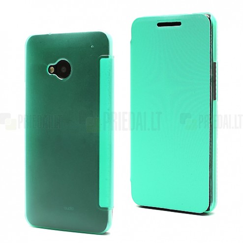 Atverčiamas HTC One M7 žalias dėklas