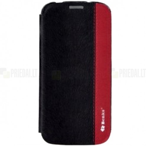 „Benks“ HTC One M7 juodas odinis atverčiamas dėklas