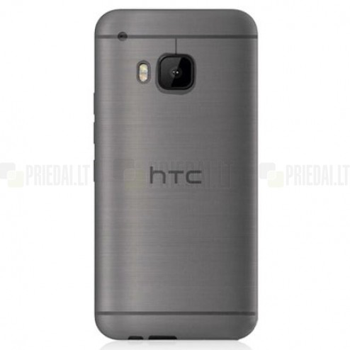 HTC One M9 skaidrus (permatomas) kieto silikono TPU ploniausias pasaulyje bespalvis dėklas