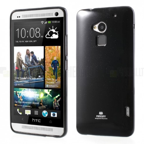 Juodas HTC One Max 8088 TPU dėklas 