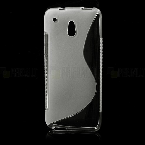 HTC One mini skaidrus silikoninis dėklas
